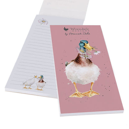 Wrendale Designs Shopping Pad magnetic DUCK flowers