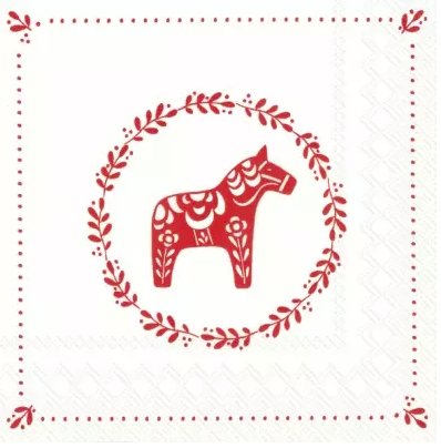 Christmas Napkins white SWEET LITTLE HORSE