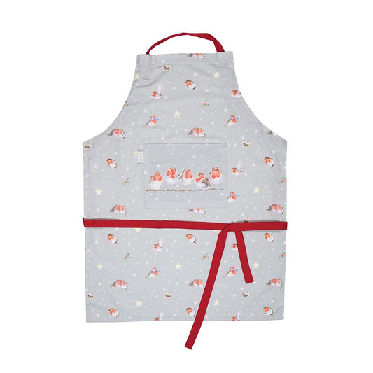 Wrendale Designs Christmas Apron ROBINS five
