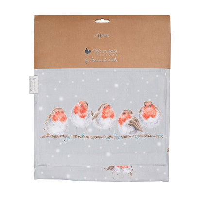 Wrendale Designs Christmas Apron ROBINS five