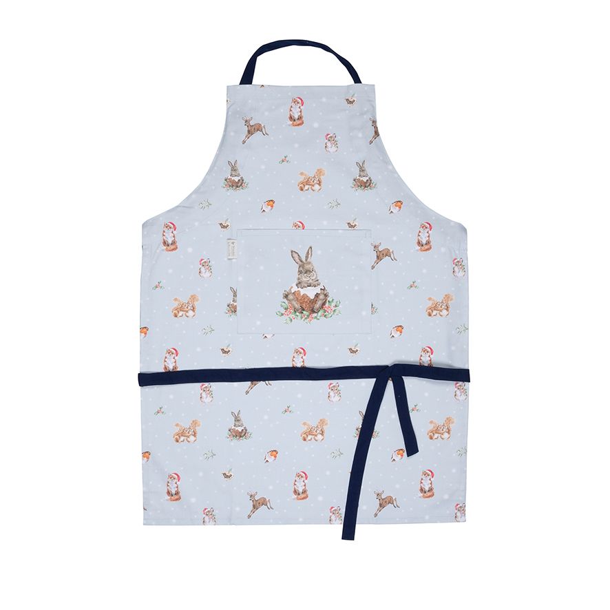 Wrendale Designs Christmas Apron WOODLANDERS rabbit