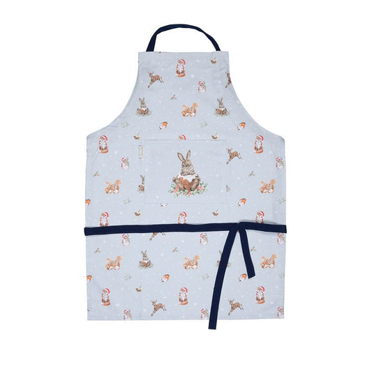 Wrendale Designs Christmas Apron WOODLANDERS rabbit