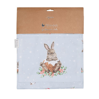 Wrendale Designs Christmas Apron WOODLANDERS rabbit