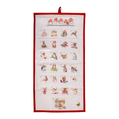 Wrendale Designs Christmas Fabric Advent Calendar ROBINS