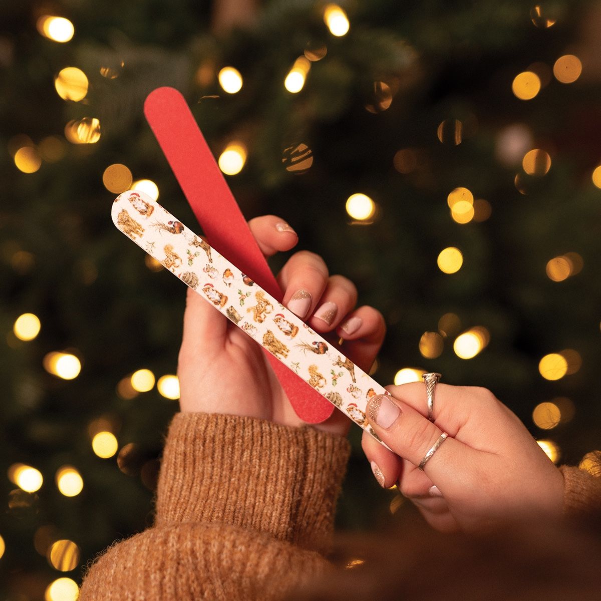 Wrendale Designs Christmas Nail File Set OWL xmas hat