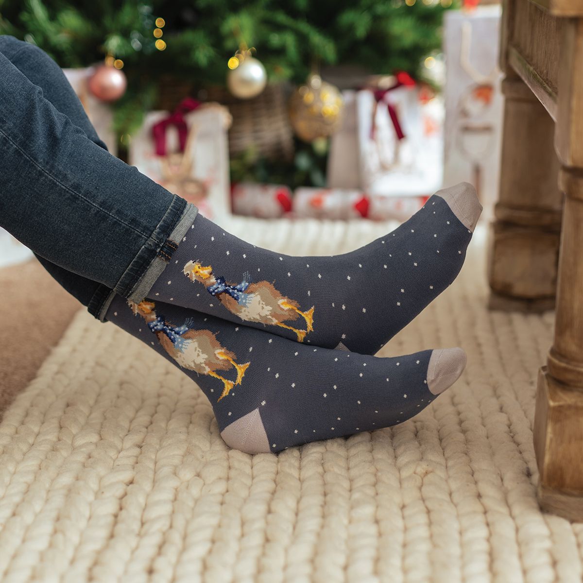 Wrendale Designs Christmas Socks Large DUCK