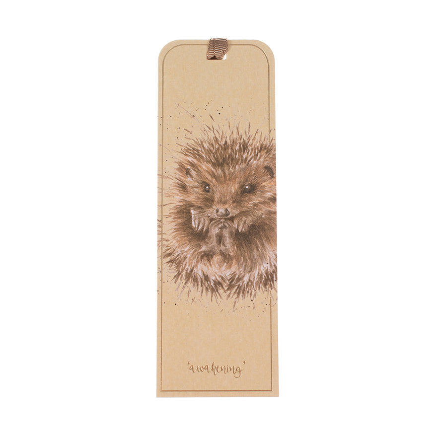 Wrendale Designs Bookmark featuring Hannah Dale's artwork of a Hedgehog waking up from hibernation