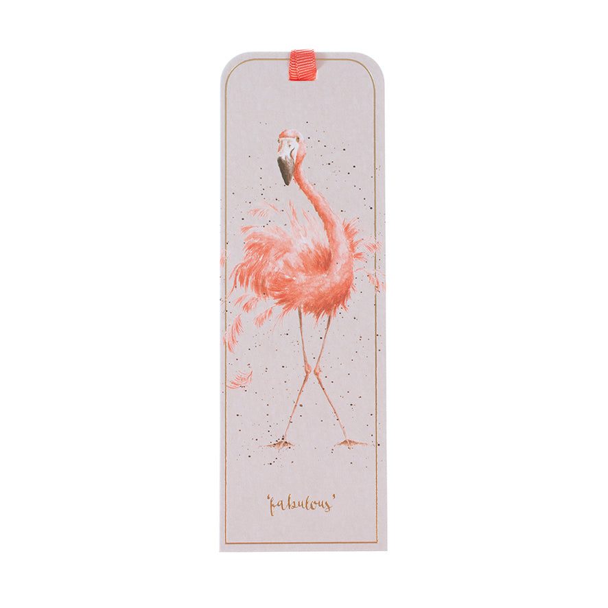 Wrendale Designs Bookmark featuring Hannah Dale's artwork of a Flamingo strutting her 'stuff'