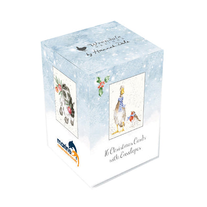 Wrendale Designs Chrsitmas Cards Mini Boxed DUCK & ROBIN