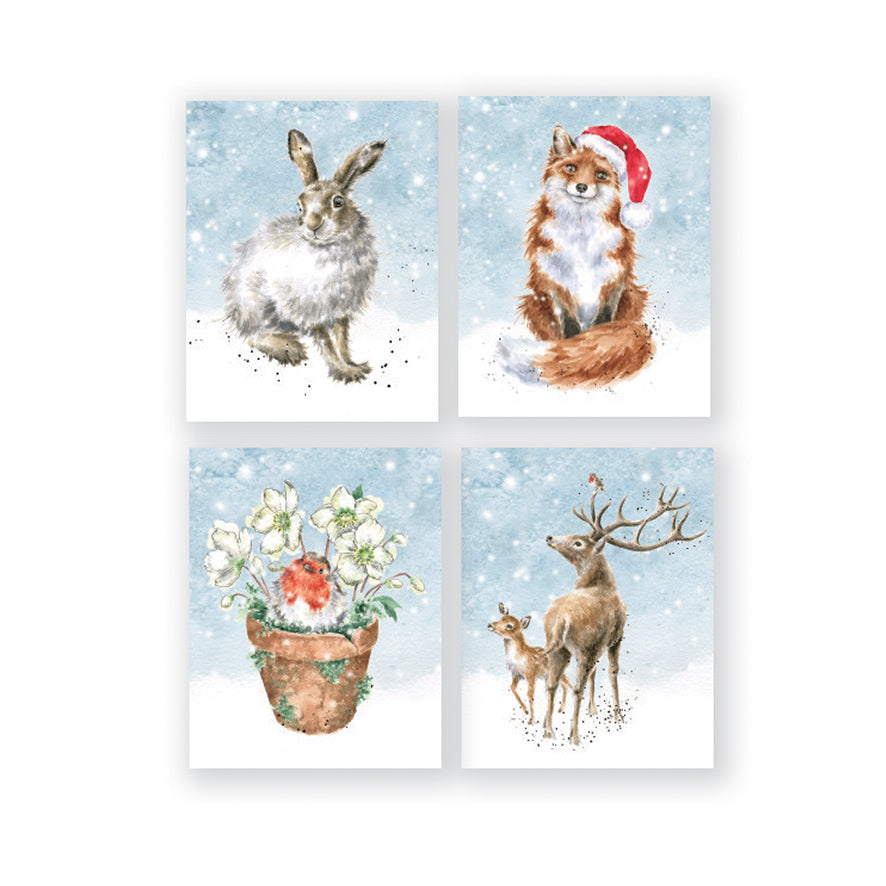 Wrendale Designs Christmas Cards Mini Boxed HARE