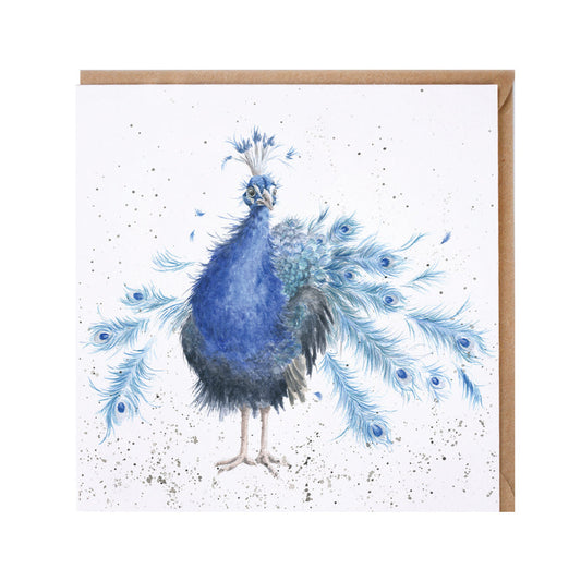 Wrendale Designs card Country Set PRACTICALLY PERFECT peacock