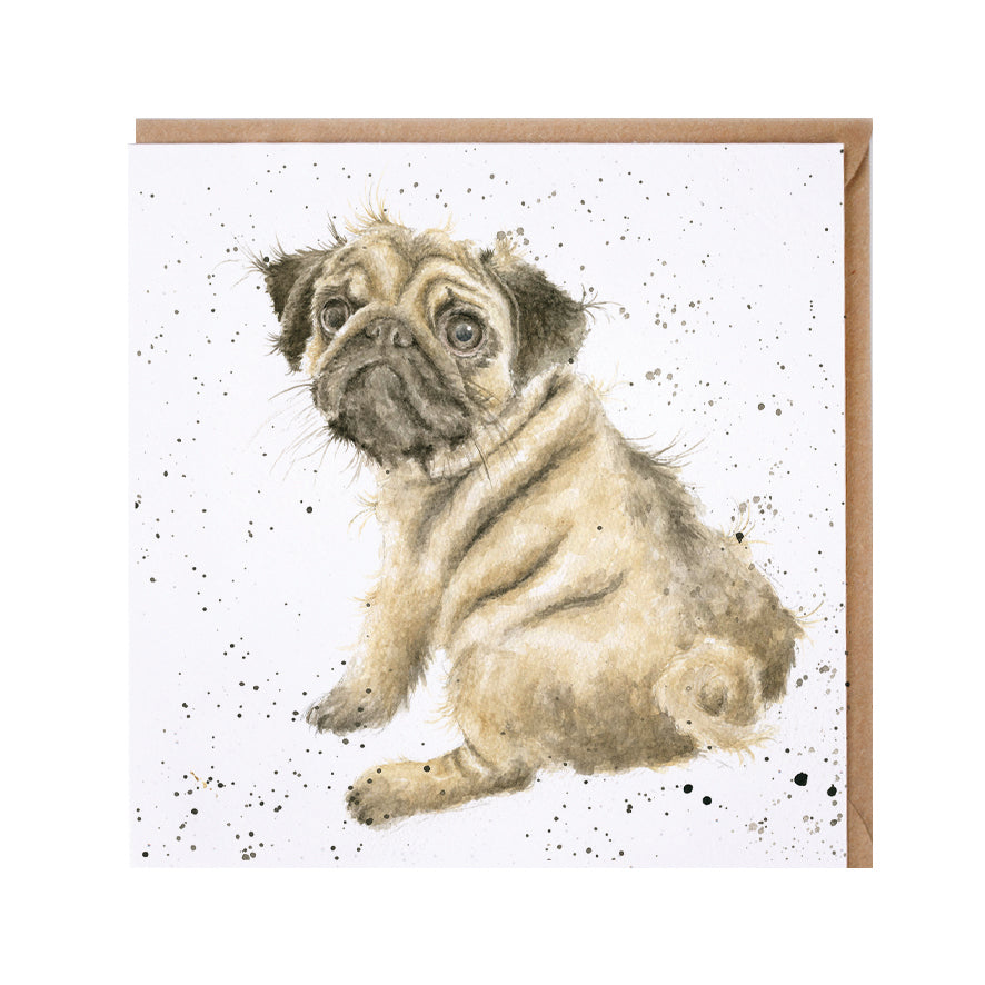 Wrendale Designs card Country Set PUG LOVE pug