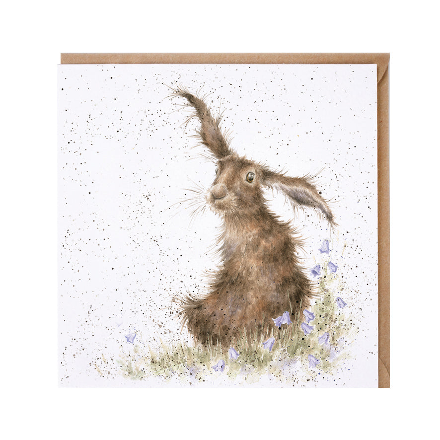 Wrendale Designs card Country Set HAREBELLS hare bluebells