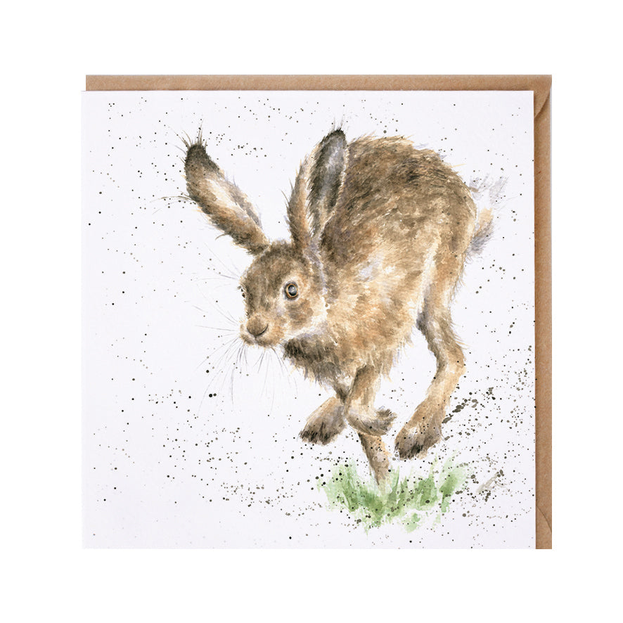 Wrendale Designs card Country Set THE BOUNDER hare