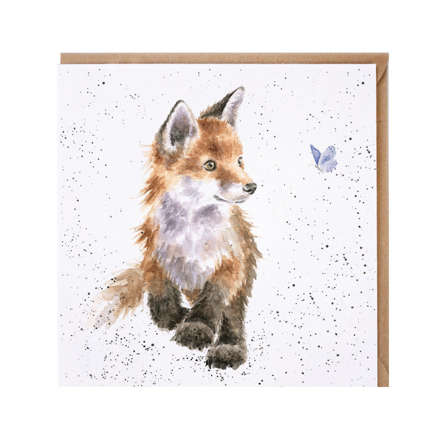 Wrendale Designs card Country Set BORN TO BE WILD fox cub