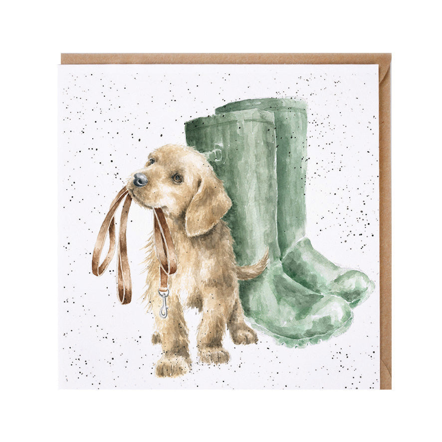 Wrendale Designs card Country Set HOPEFUL labrador puppy