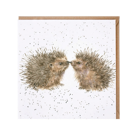 Wrendale Designs card Country Set HOGS AND KISSES hedgehogs