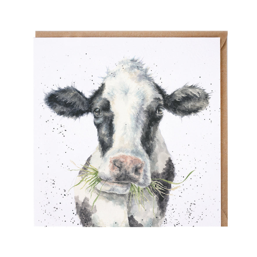 Wrendale Designs card Country Set FRIESIAN COW cow