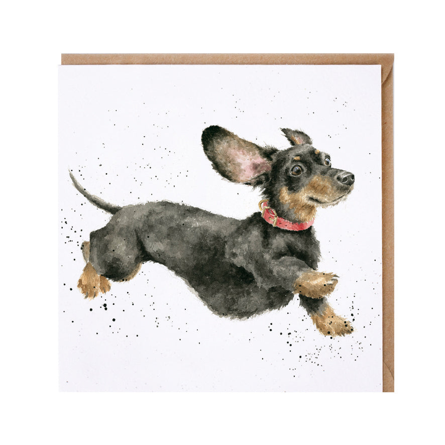 Wrendale Designs card Country Set THAT FRIDAY FEELING dachshund