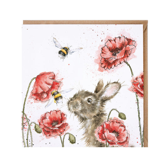 Wrendale Designs card Country Set LET IT BEE rabbit bees