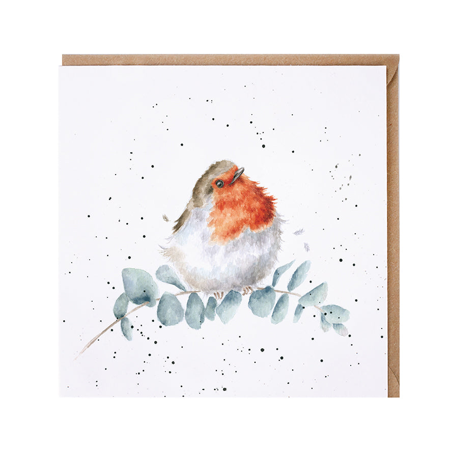 Wrendale Designs card Country Set ROBIN AND EUCALYPTUS robin eucalyptus