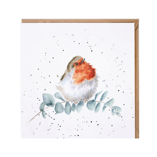 Wrendale Designs card Country Set ROBIN AND EUCALYPTUS robin eucalyptus