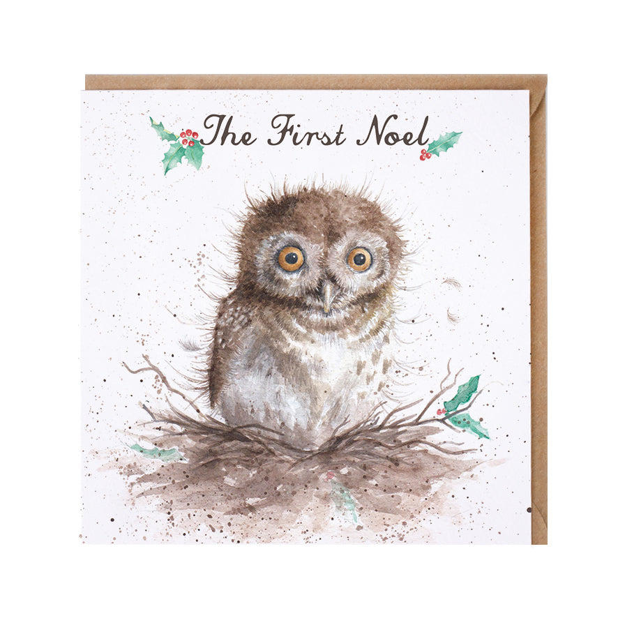 Wrendale Designs Christmas Card single OWLET 