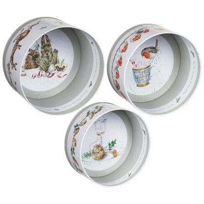 Wrendale Designs Christmas Cake Tins Nest-3