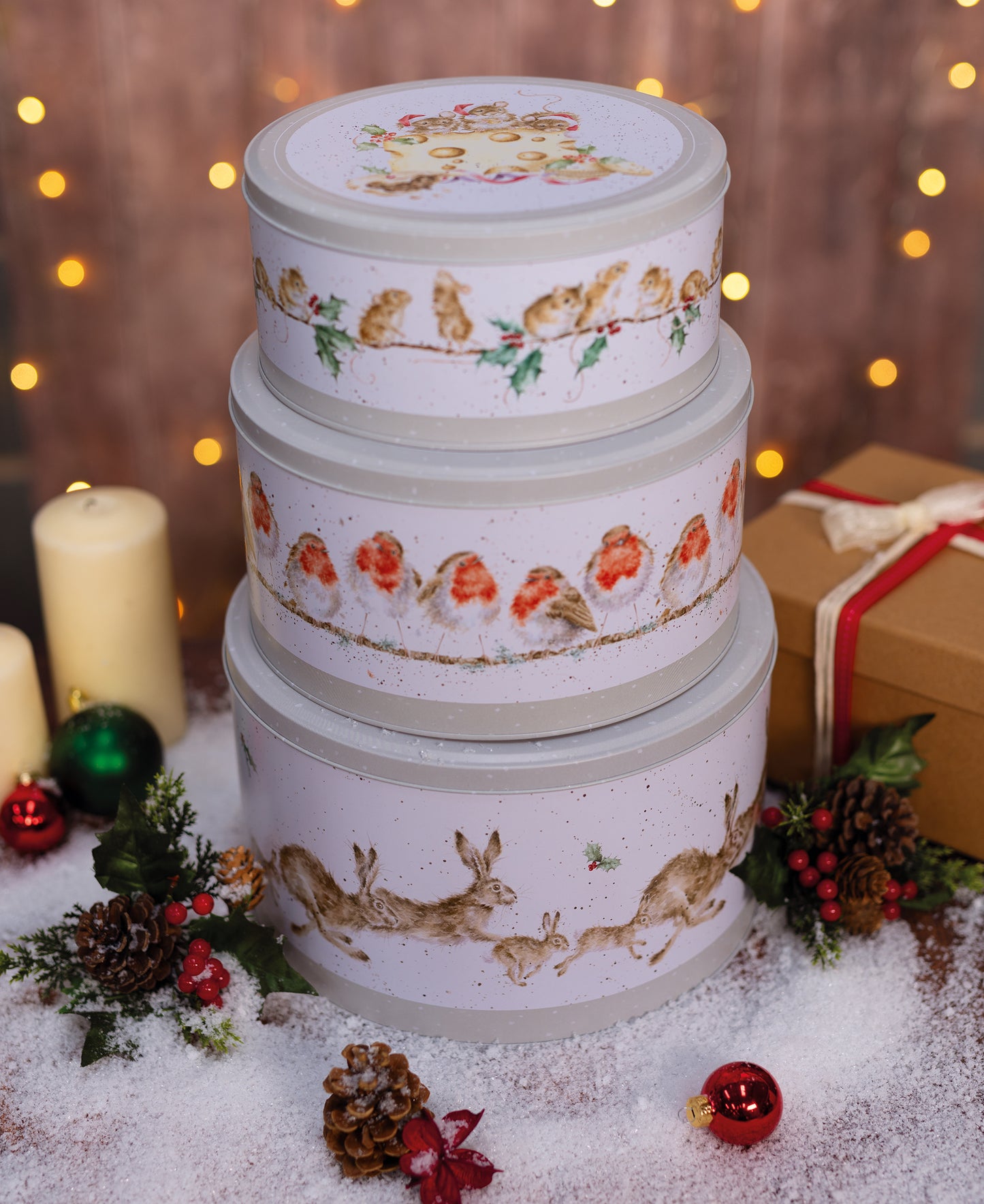 Wrendale Designs Christmas Cake Tins Nest-3