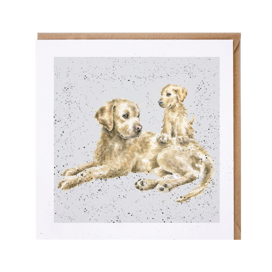 Wrendale Designs card Dog Breeds LABRADOR YELLOW (GOLDEN)