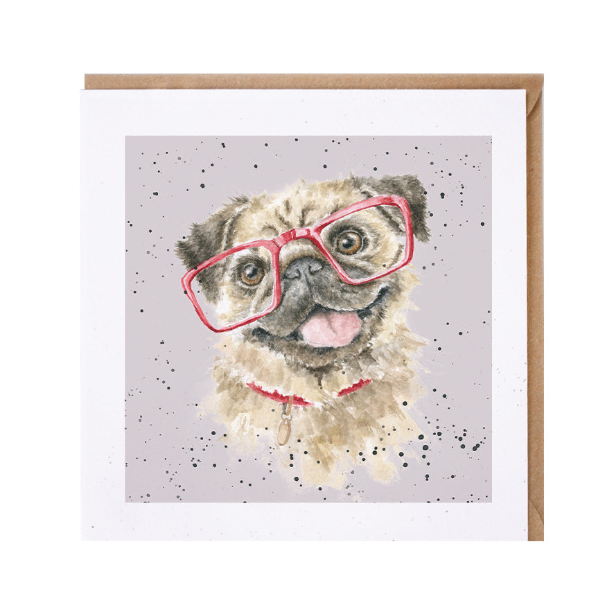 Wrendale Designs card Dog Breeds PUG