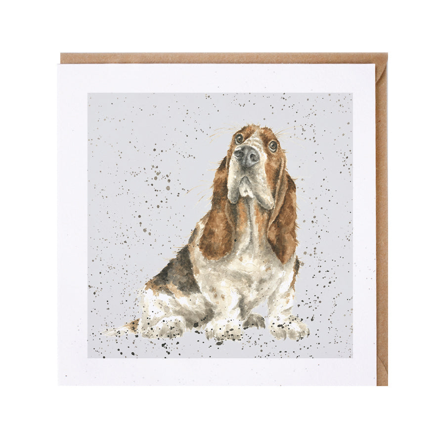 Wrendale Designs card Dog Breeds BASSET HOUND