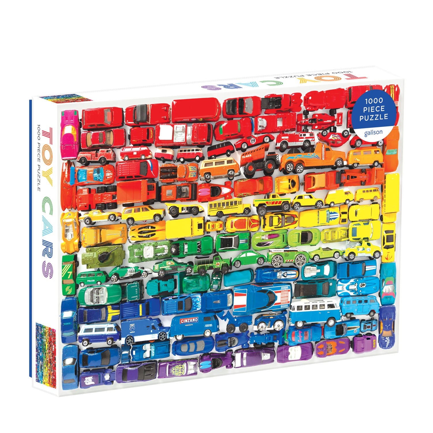 Jigsaw Galison  Hey Jules Studio RAINBOW TOY CARS 1000pc 