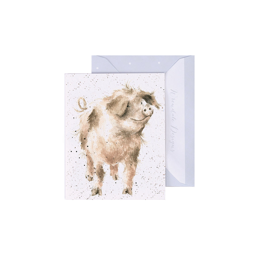 Wrendale Designs Mini card Pig TRUFFLES and TROTTERS 