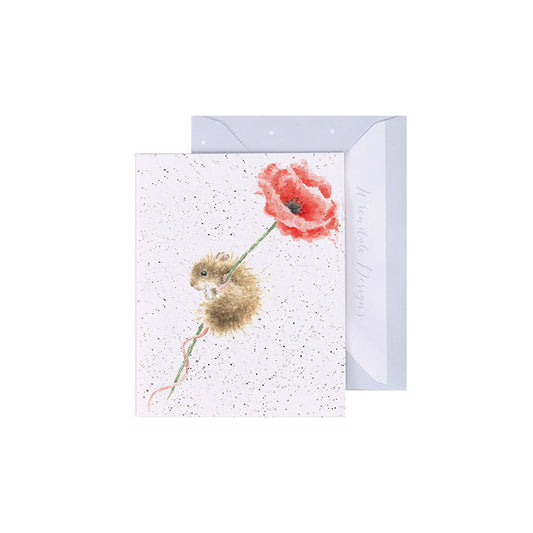 Wrendale Designs Mini card Mouse POPPY 