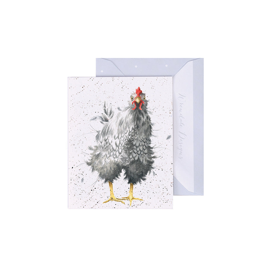 Wrendale Designs Mini card Chook CURIOUS HEN 