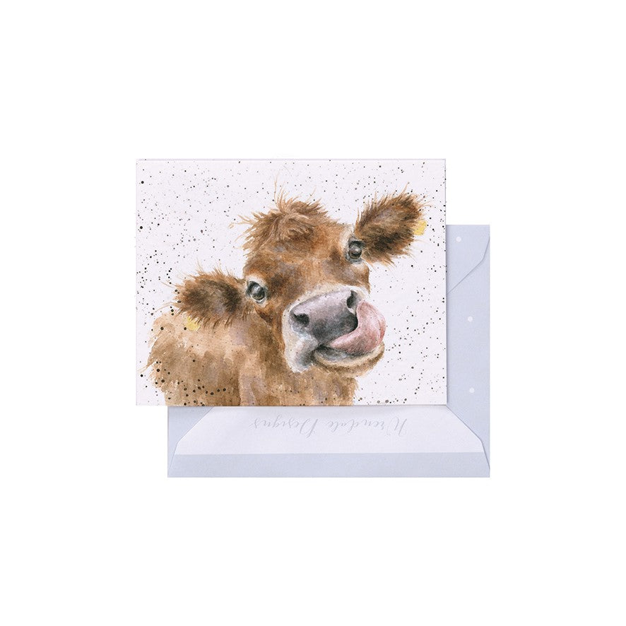 Wrendale Designs Mini card Cow MOOOO  