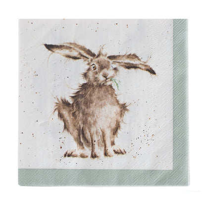 Wrendale Designs Napkins HARE hare-brained