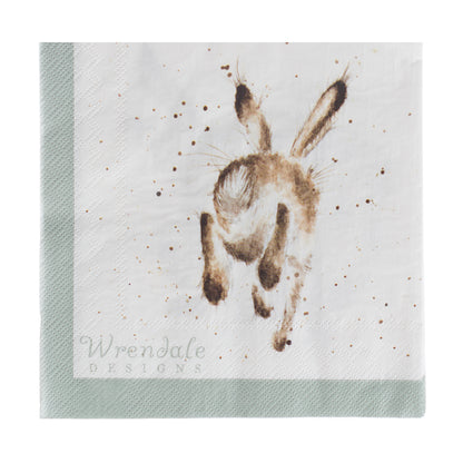 Wrendale Designs Napkins HARE hare-brained