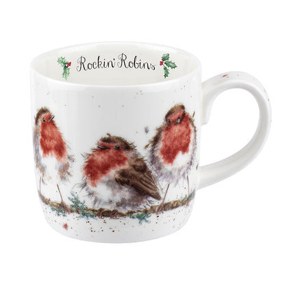 Wrendale Designs Christmas Mug ROBINS