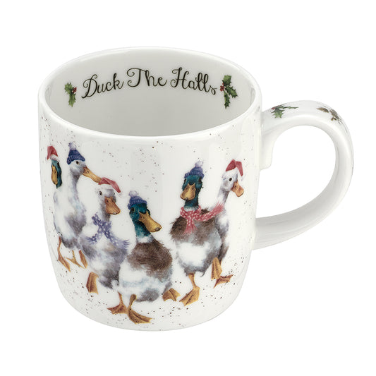 Wrendale Designs Christmas Mug DUCKS scarves