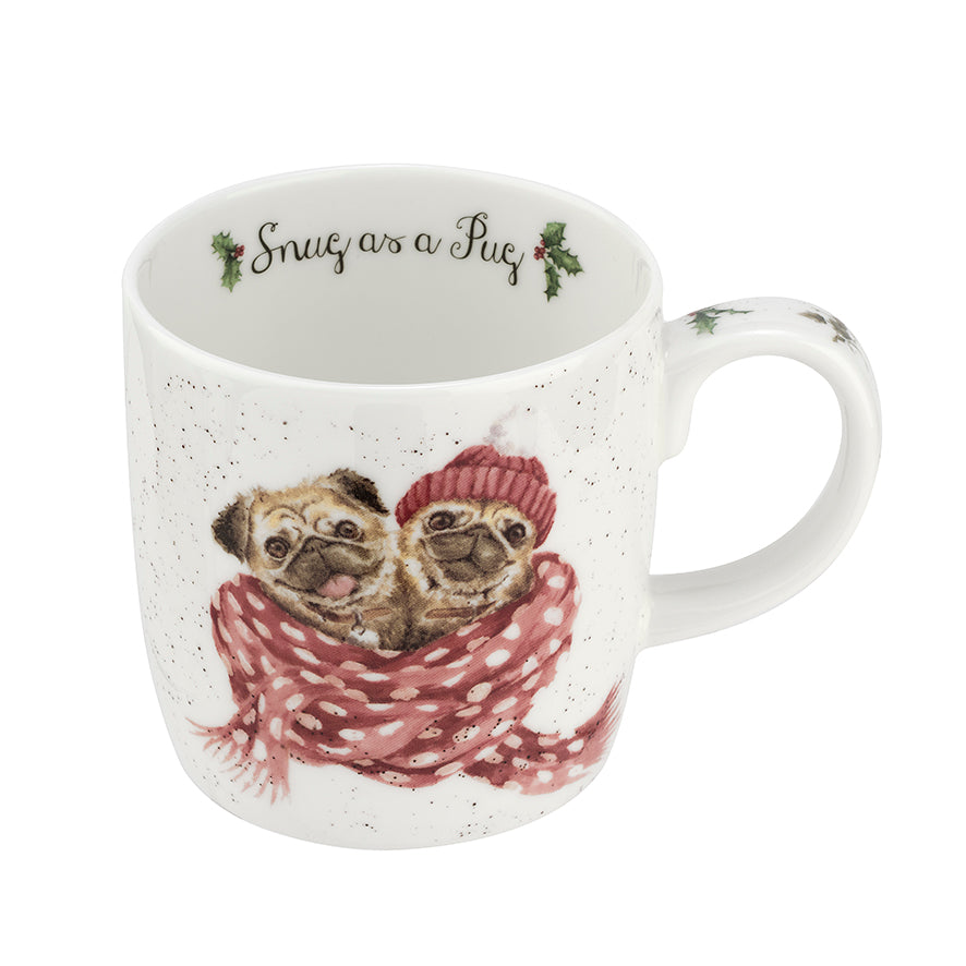 Wrendale Designs Christmas Mug PUGS