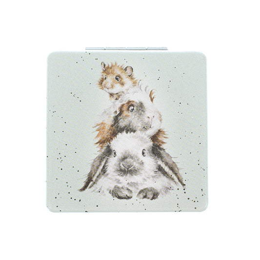 Wrendale Designs Pocket Mirror HAMSTER GUINEA PIG