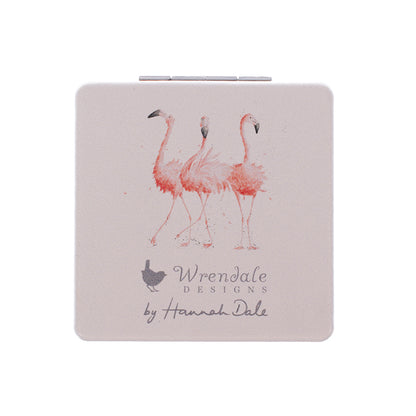 Wrendale Designs Pocket Mirror FLAMINGO