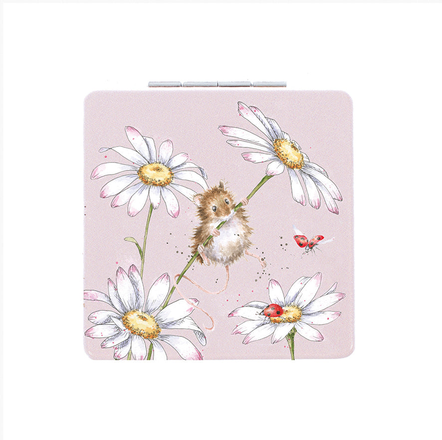 Wrendale Designs Pocket Mirror MOUSE & DAISY