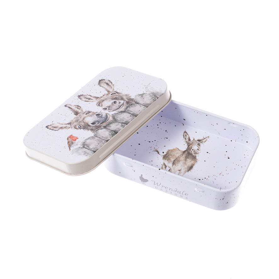 Wrendale Designs mini Keepsake Tin DONKEYS