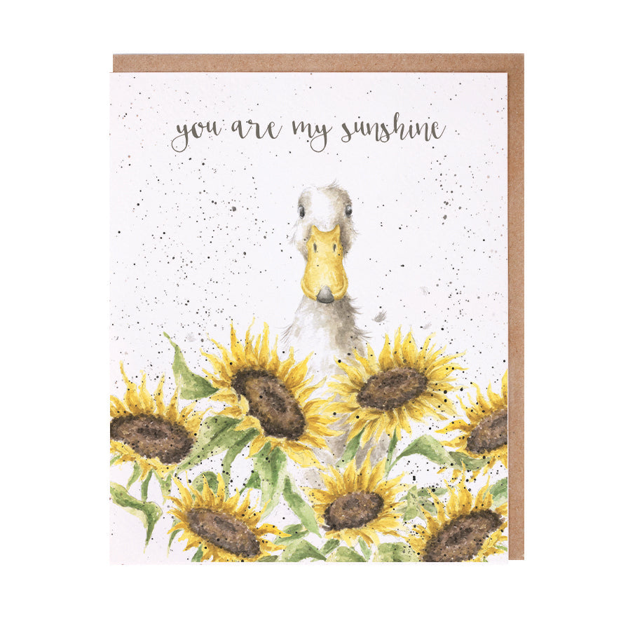 Wrendale Designs card Occasions Friendship SUNSHINE duck  