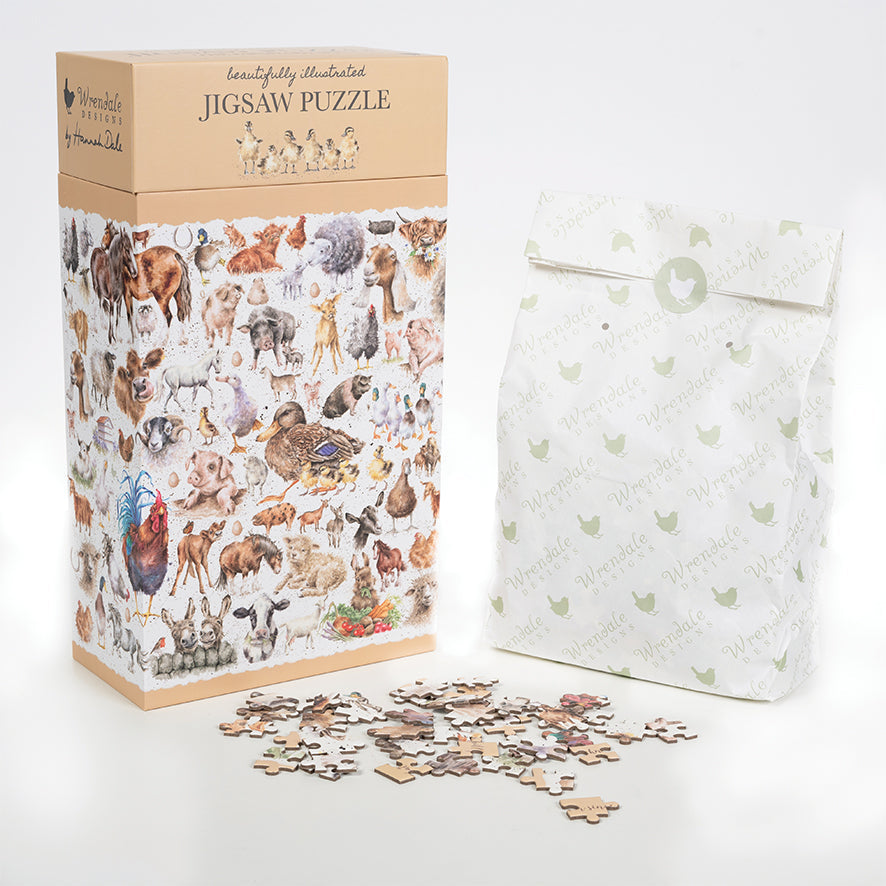 Wrendale Designs Jigsaw Puzzle 1000pc FARMYARD FRIENDS