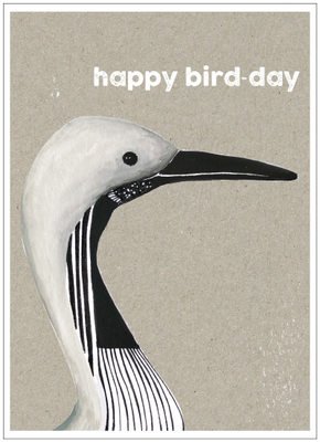 Cinnamon Aitch Quirky Birds & Critters Card CORMORANT