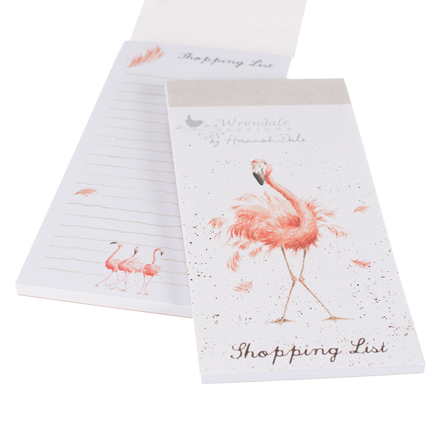 Wrendale Designs Shopping Pad magnetic FLAMINGOS